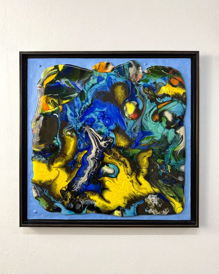 Image of Winter  by Taras Opalinski , size: 50x50, made of Fused glass on copper, Glass medium, priced at $800