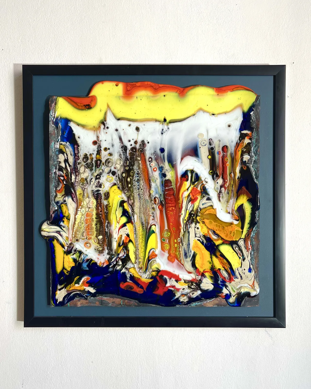 Image of Waves of the sun by Taras Opalinski , size: 50x50, made of Fused glass on copper, Glass medium, priced at $500